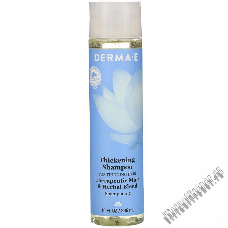 Derma E, Thickening Shampoo, Therapeutic Mint & Herbal Blend, 10 fl oz (296 ml)