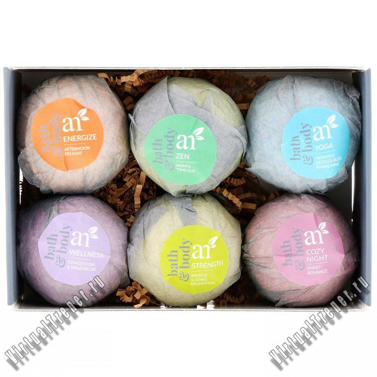 Artnaturals, Бомбочки для ванны, 6 шт., 113 г (4 унции) каждая