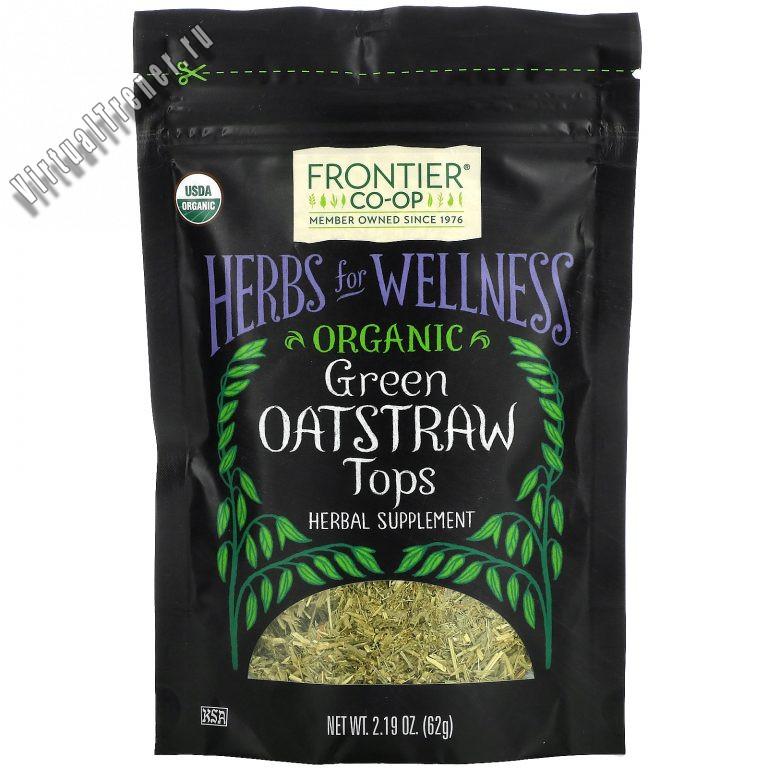 Frontier Natural Products, Organic Green Oatstraw Tops, 2.19 oz (62 g)