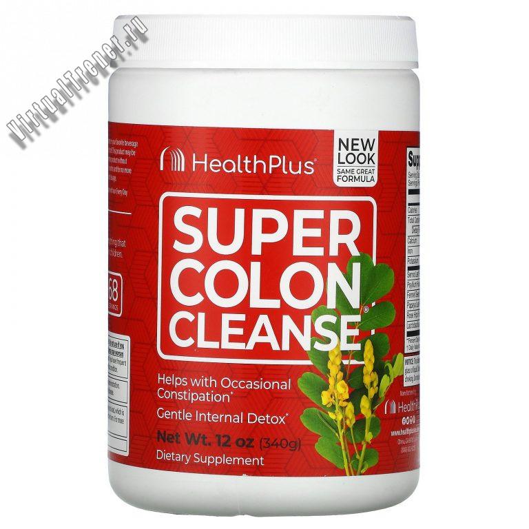 Health Plus, Super Colon Cleanse, для очищения толстой кишки, 340 г (12 унций)