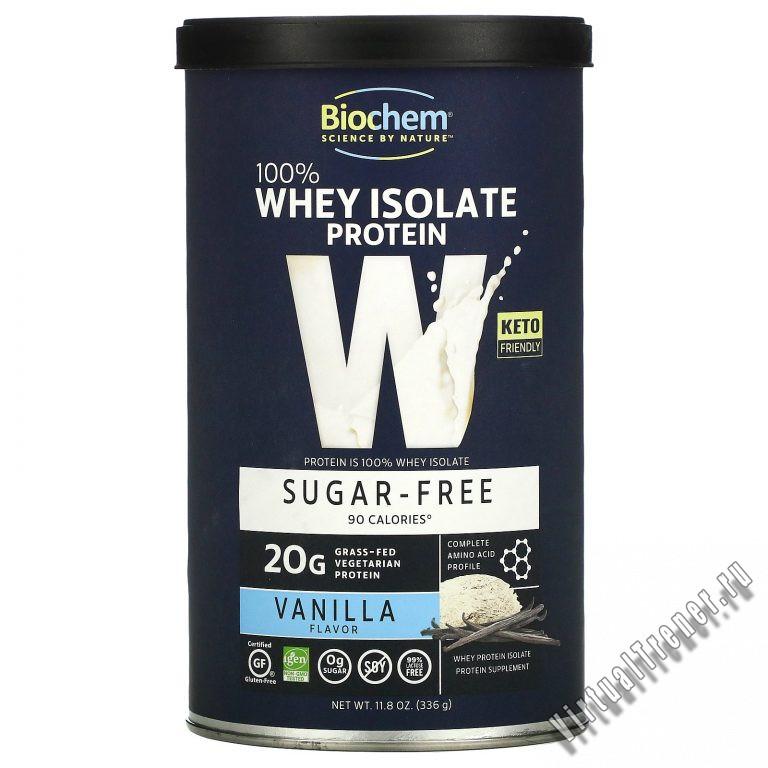 Biochem, 100% Whey Protein, Sugar Free, Vanilla, 11.8 oz (336 g)