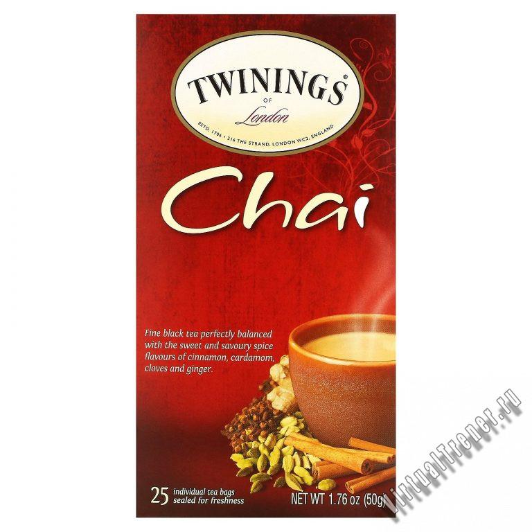 Twinings, Чай со специями, 25 чайных пакетиков, 1.76 унций (50 г)