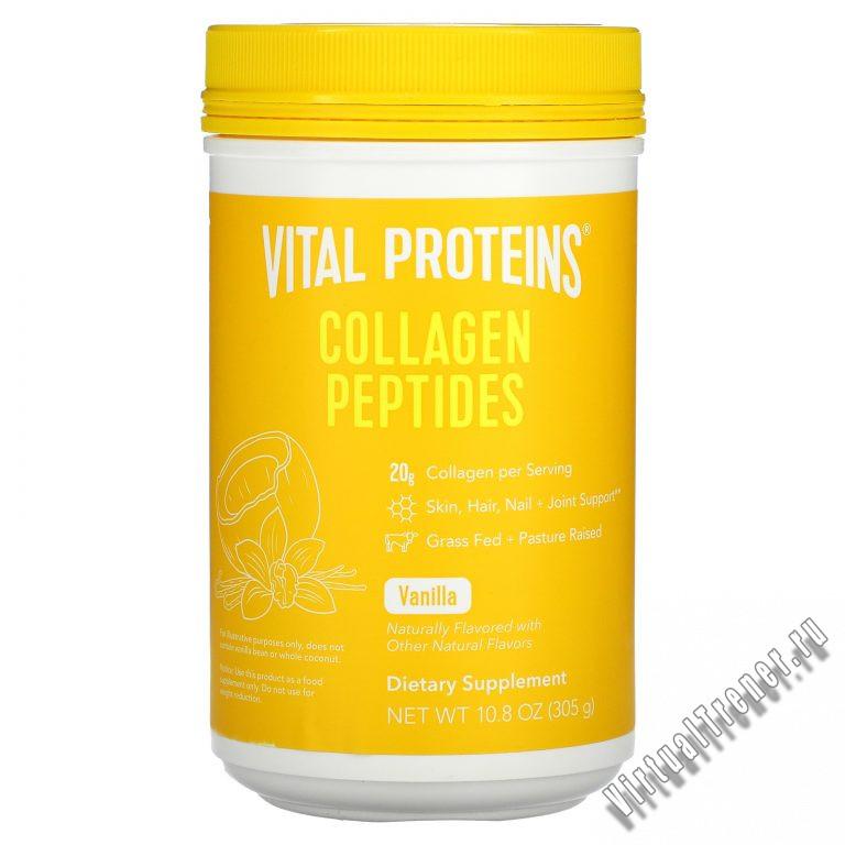 Vital Proteins, пептиды коллагена, ваниль и кокос, 305 г (10,8 унции)