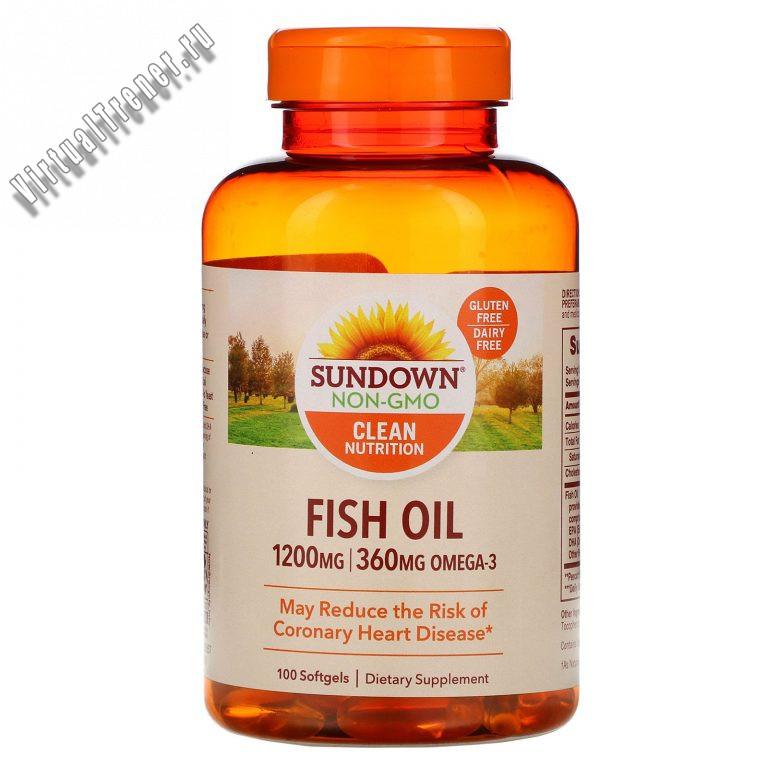 Отзывы о Sundown Naturals, Рыбий жир, 1200 мг, 100 мягких таблеток