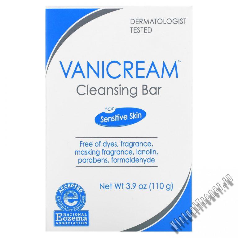 Vanicream, Cleansing Bar, For Sensitive Skin, Fragrance Free, 3.9 oz (110 g)