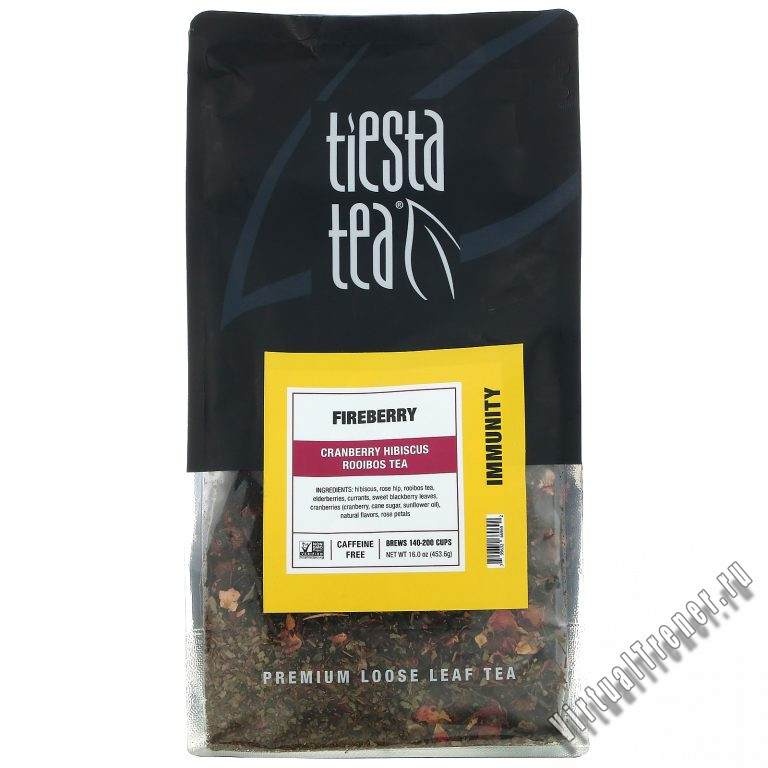 Tiesta Tea Company, Premium Loose Leaf Tea, Fireberry, Caffeine Free, 16.0 oz (453.6 g)