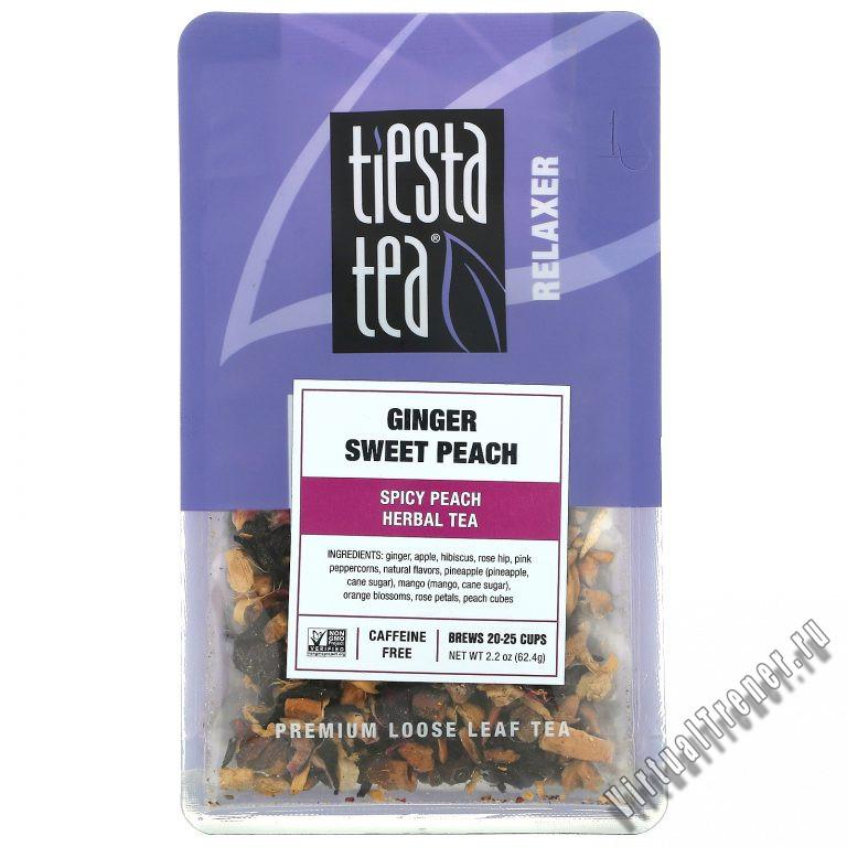 Tiesta Tea Company, Premium Loose Leaf Tea, Ginger Sweet Peach, Spicy Peach, Caffeine Free, 2.2 oz (62.4 g)