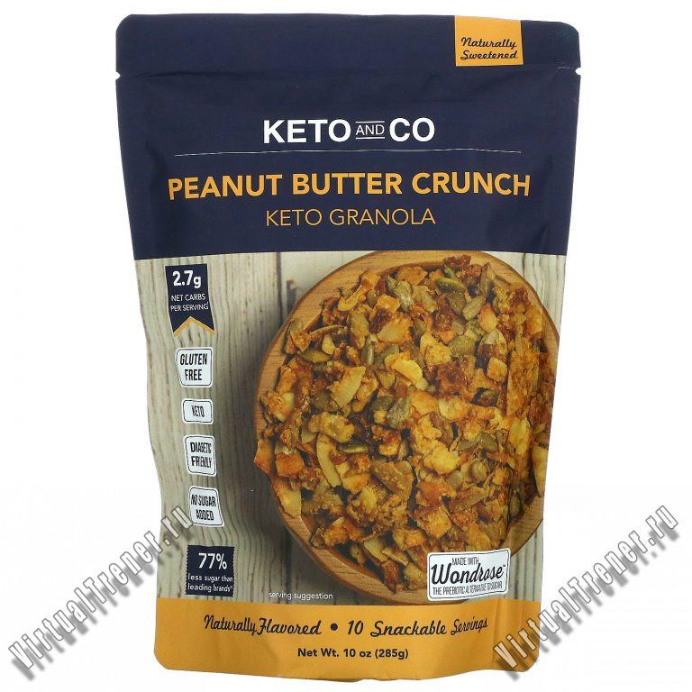 Keto and Co, Keto Granola, Peanut Butter Crunch, 10 oz (285 g)