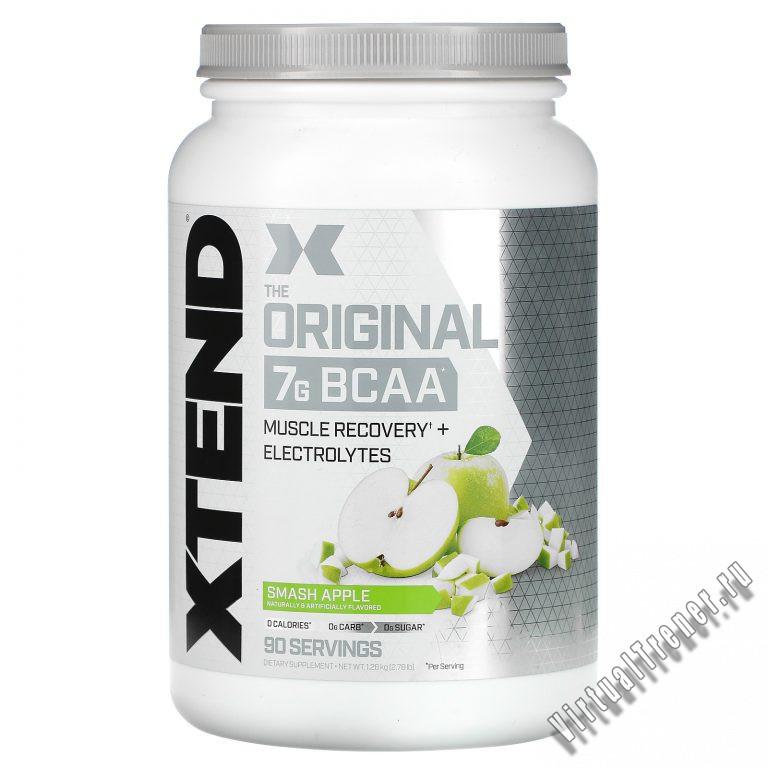 Xtend, The Original, 7 г аминокислот с разветвленной цепью (BCAA), со вкусом яблока, 1,26 кг (2,78 фунта)