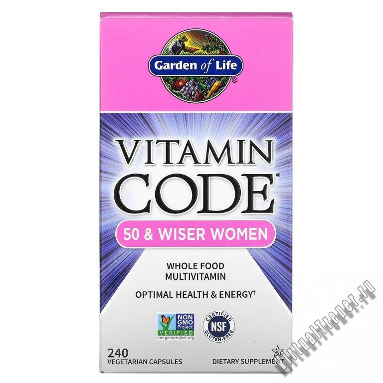 Отзывы о Garden of Life, Vitamin Code, мультивитамины из цельных продуктов для женщин от 50 лет, 240 вегетарианских капсул