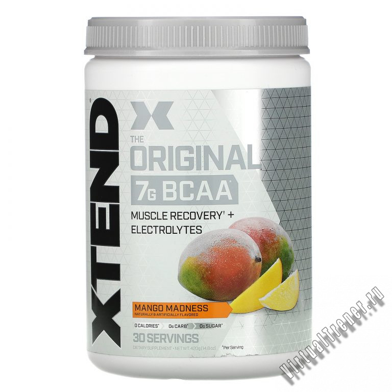 Xtend, The Original, 7 г аминокислот с разветвленной цепью (BCAA), со вкусом манго, 420 г (14,8 унции)