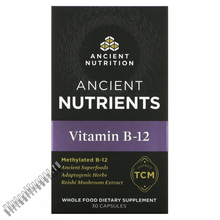 Dr. Axe / Ancient Nutrition, Vitamin B-12, 30 Capsules