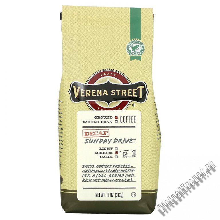 Verena Street, Sunday Drive, Ground Coffee, Medium Roast, Decaf, 11 oz (312 g)