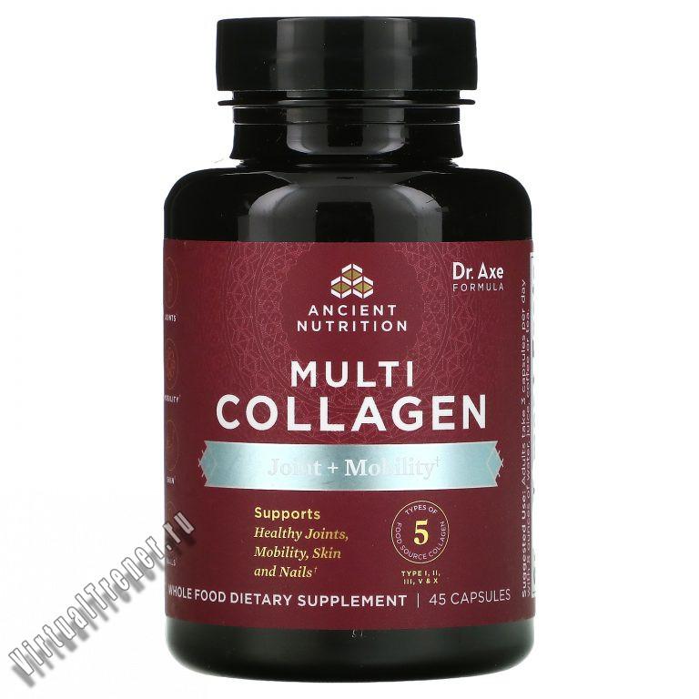 Dr. Axe / Ancient Nutrition, Multi Collagen, Joint + Mobility, 45 Capsules